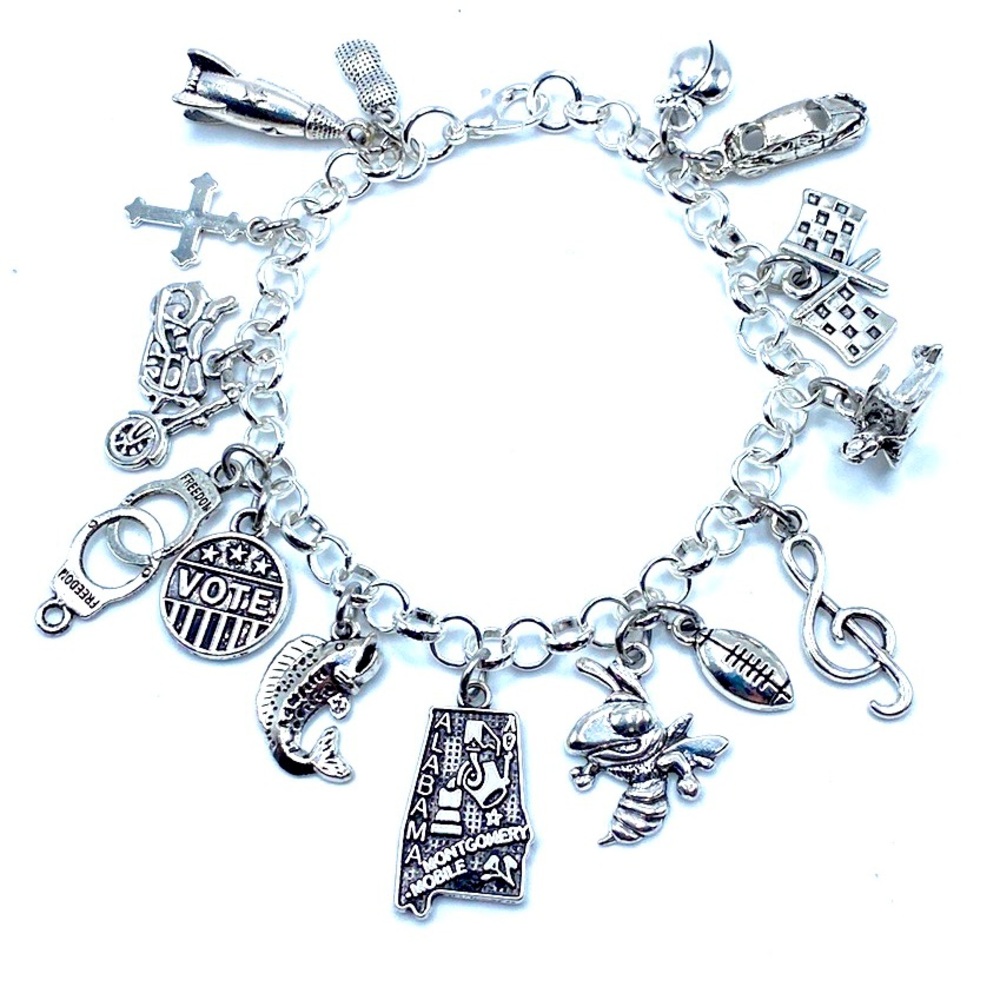 Alabama Charm Bracelet State Themed Charms